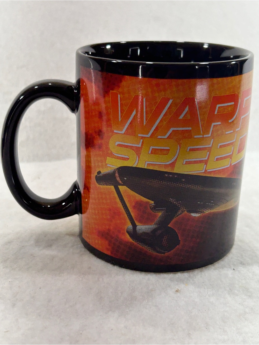 Star Trek Warp Speed Kirk Spock 2009 Vandor Ceramic Coffee Mug